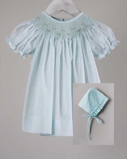 Geometric Iris Dress w/ Bonnet