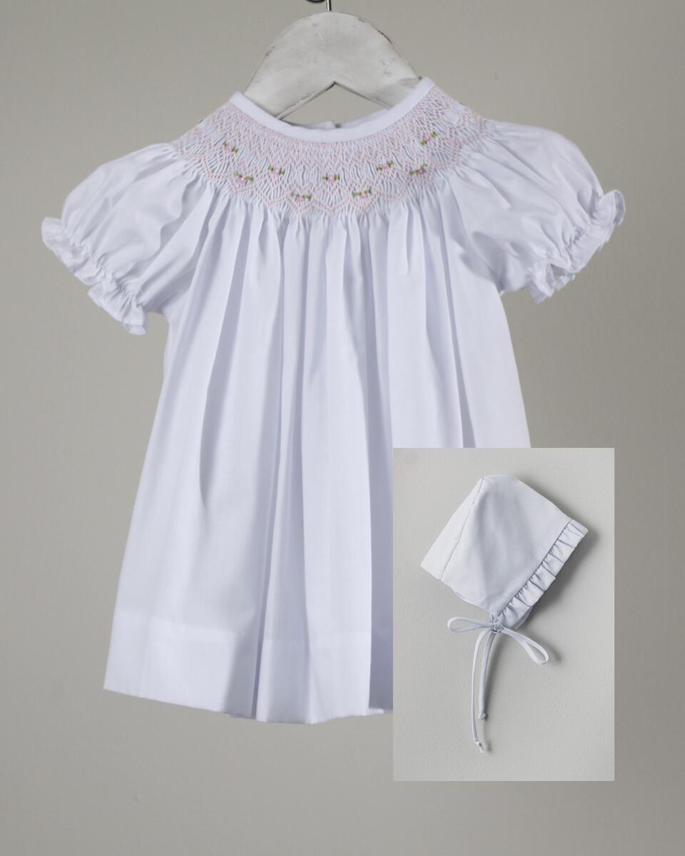 Geometric Iris Dress w/ Bonnet