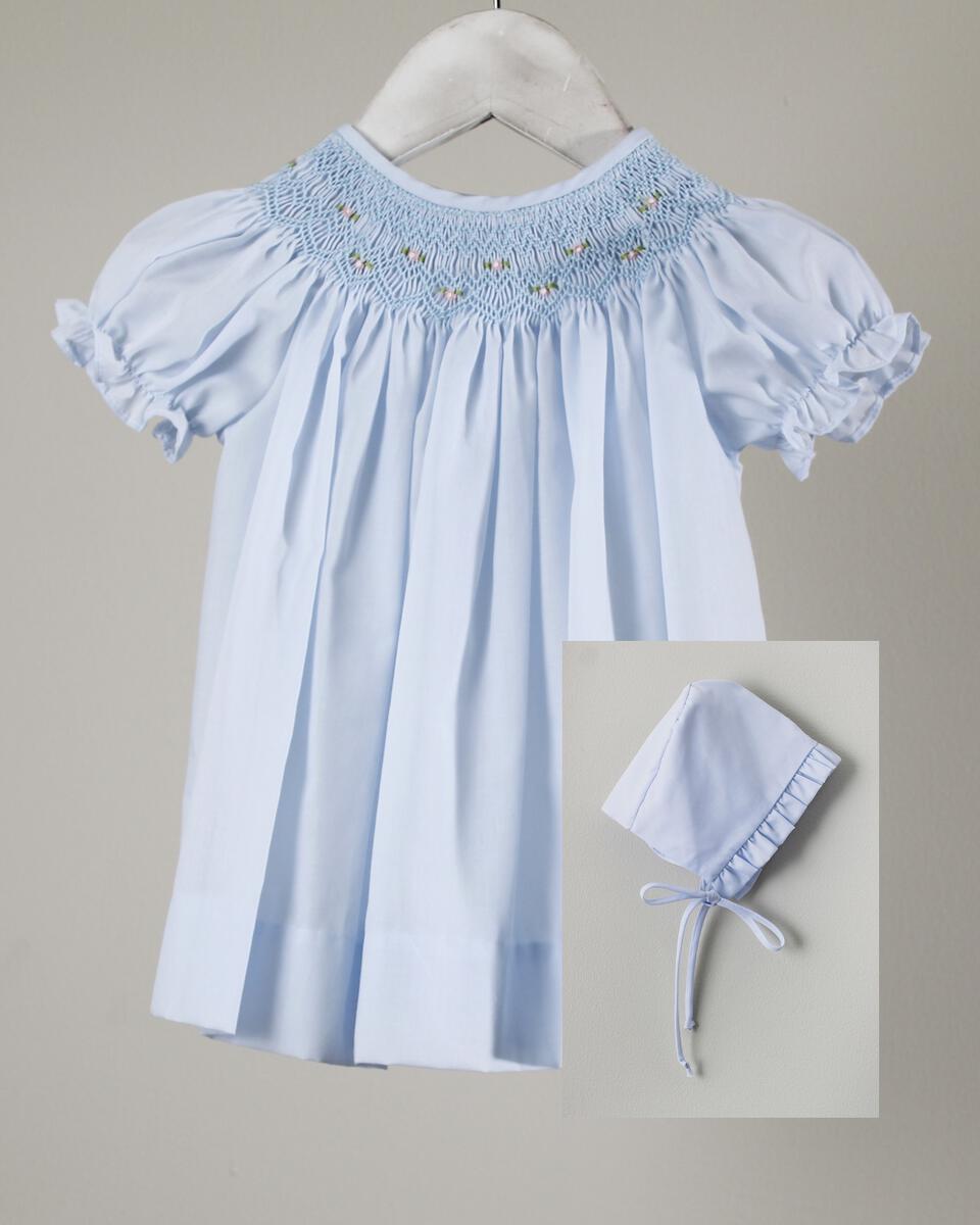 Geometric Iris Dress w/ Bonnet