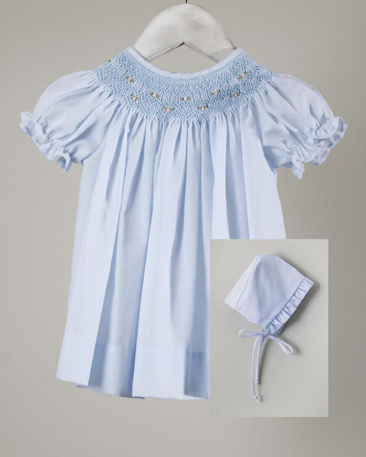 Geometric Iris Dress w/ Bonnet