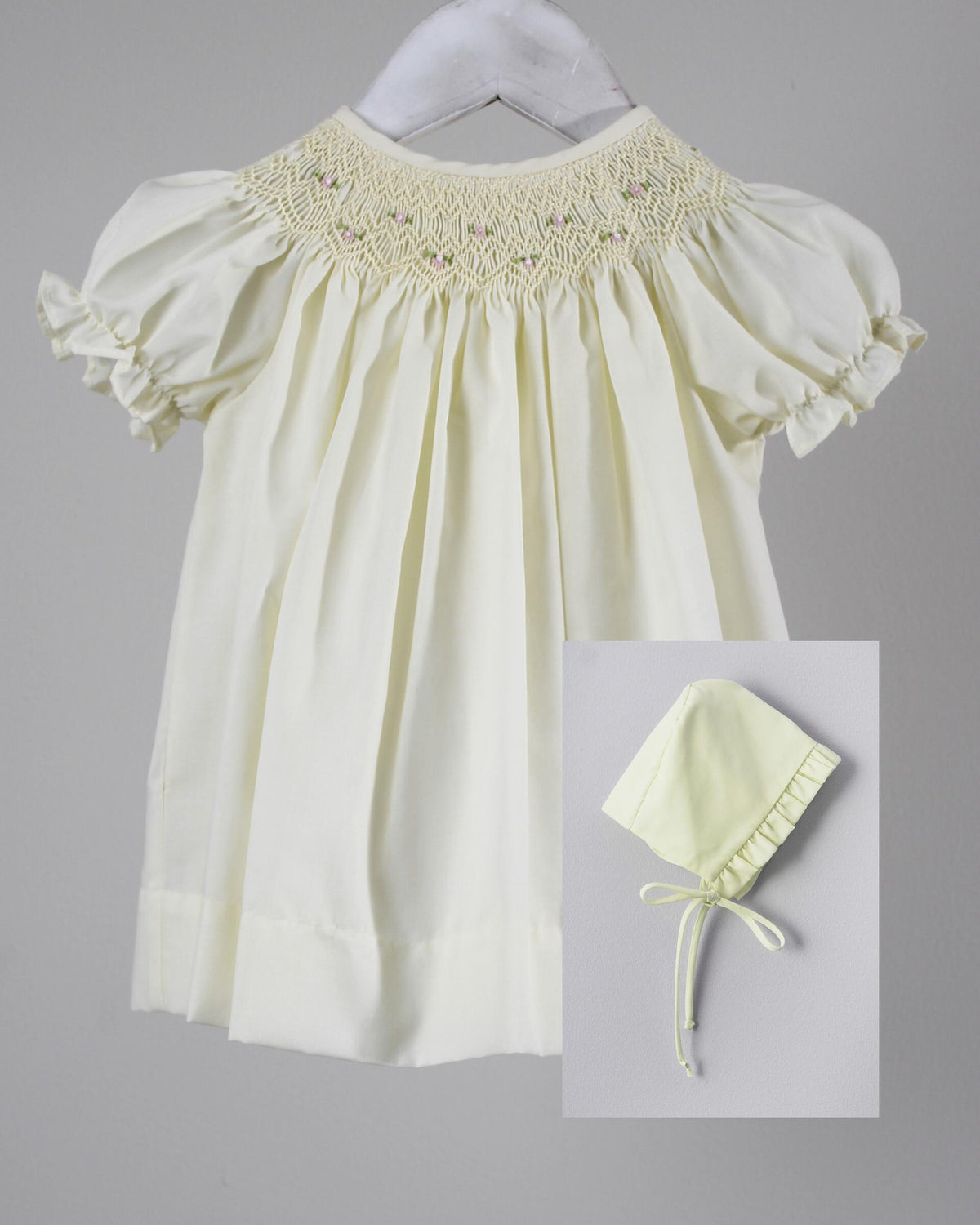 Geometric Iris Dress w/ Bonnet