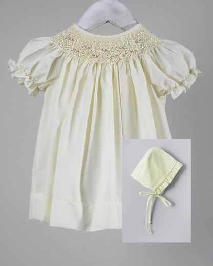 Geometric Iris Dress w/ Bonnet