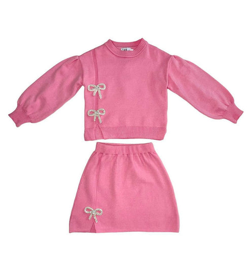 Lola & The Boys Pretty In Pink Bow Skirt Set
