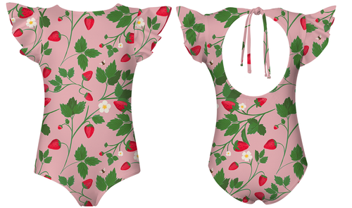 Pepita & Me Red Strawberries One Piece Swim