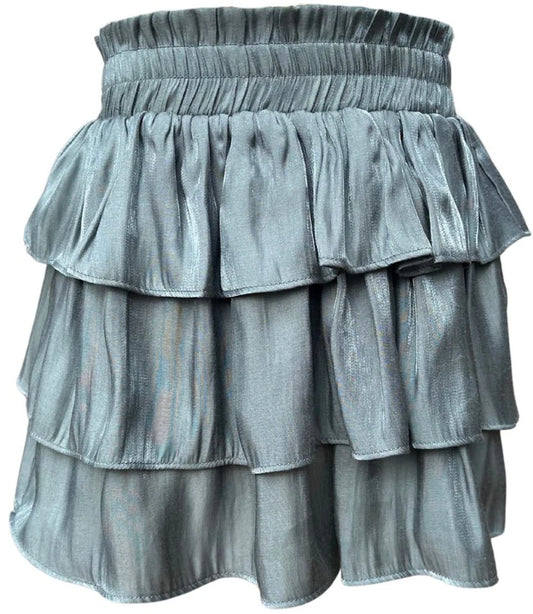 Pleat Luna Skirt-Fog