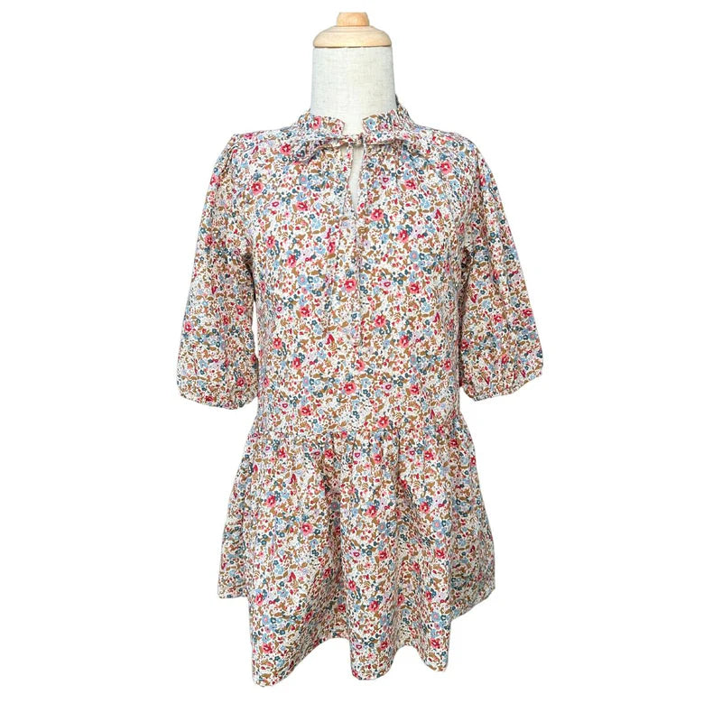 Pleat Eve Dress-Jewel Floral