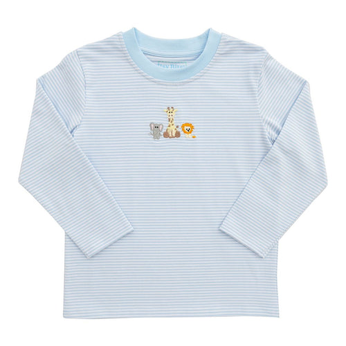 Itsy Bitsy Safari L/S Shirt-Blue Stripe