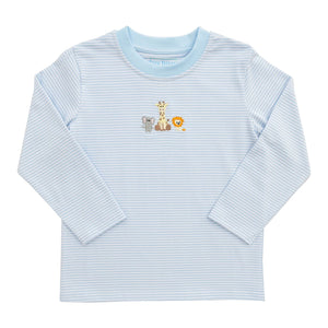 Itsy Bitsy Safari L/S Shirt-Blue Stripe