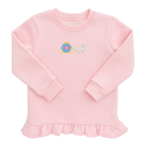Itsy Bitsy Carriage Ruffle Pullover-Pink