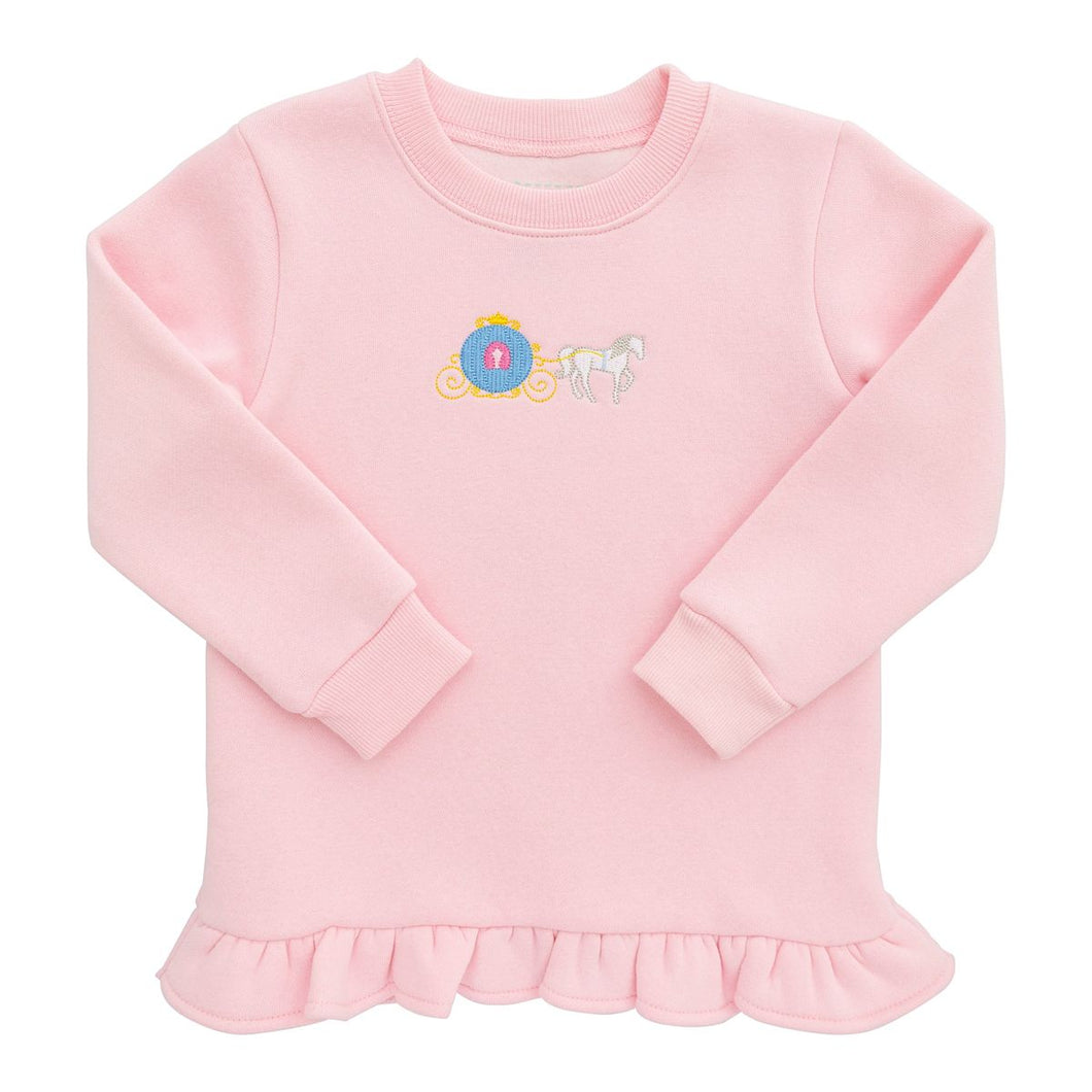 Itsy Bitsy Carriage Ruffle Pullover-Pink
