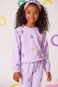 Lola & The Boys Lavender Crystal Hearts Set