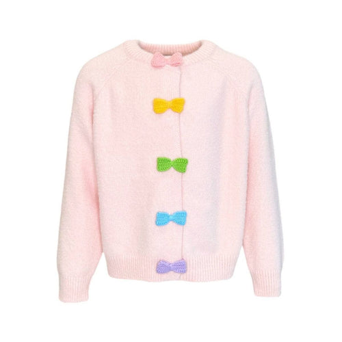Lola & The Boys Rainbow Button Cardigan