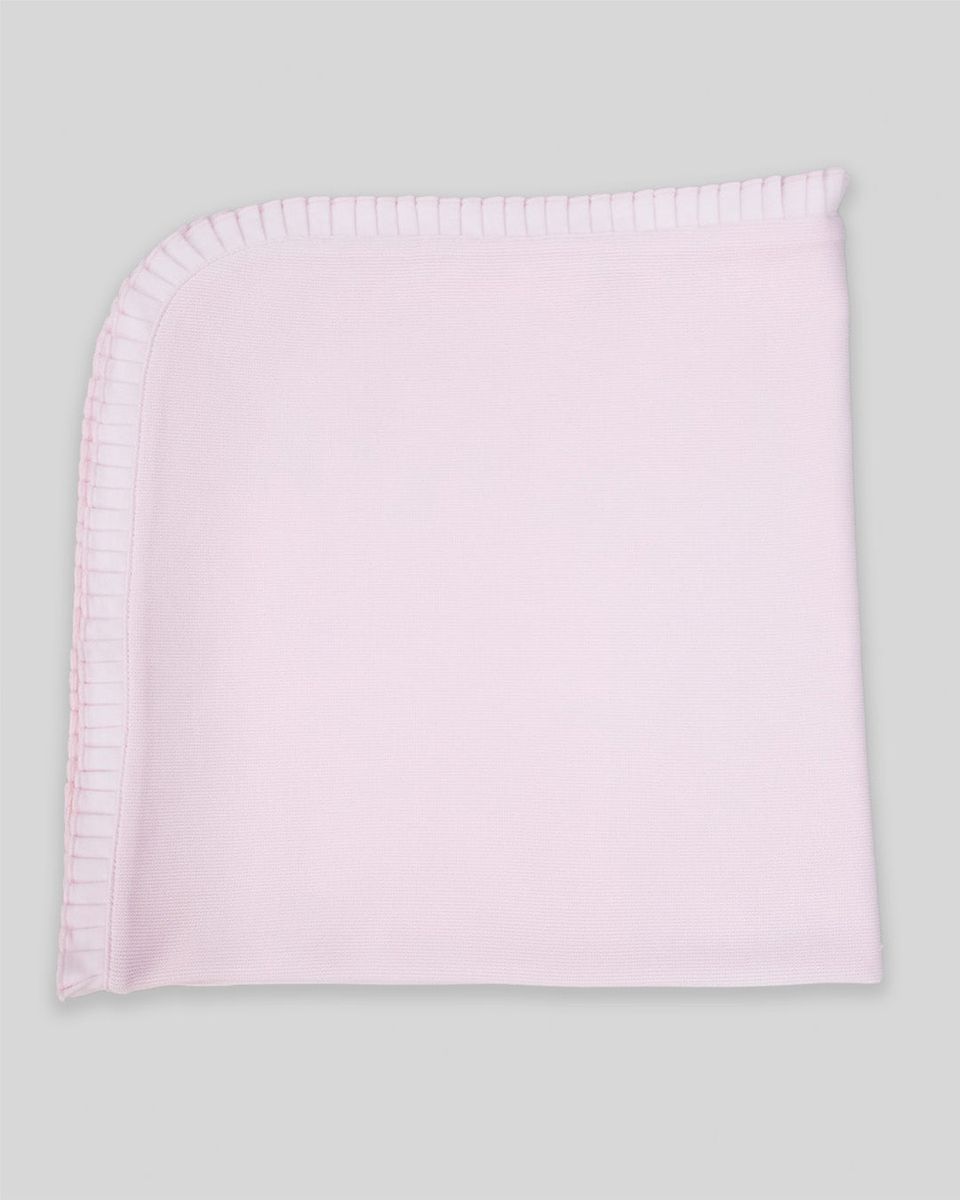 Cotton Peru Arden Knit Blanket-Pink