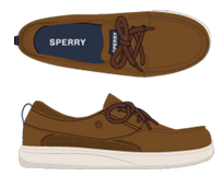 Sperry Batten Boat Shoe - Rust Brown