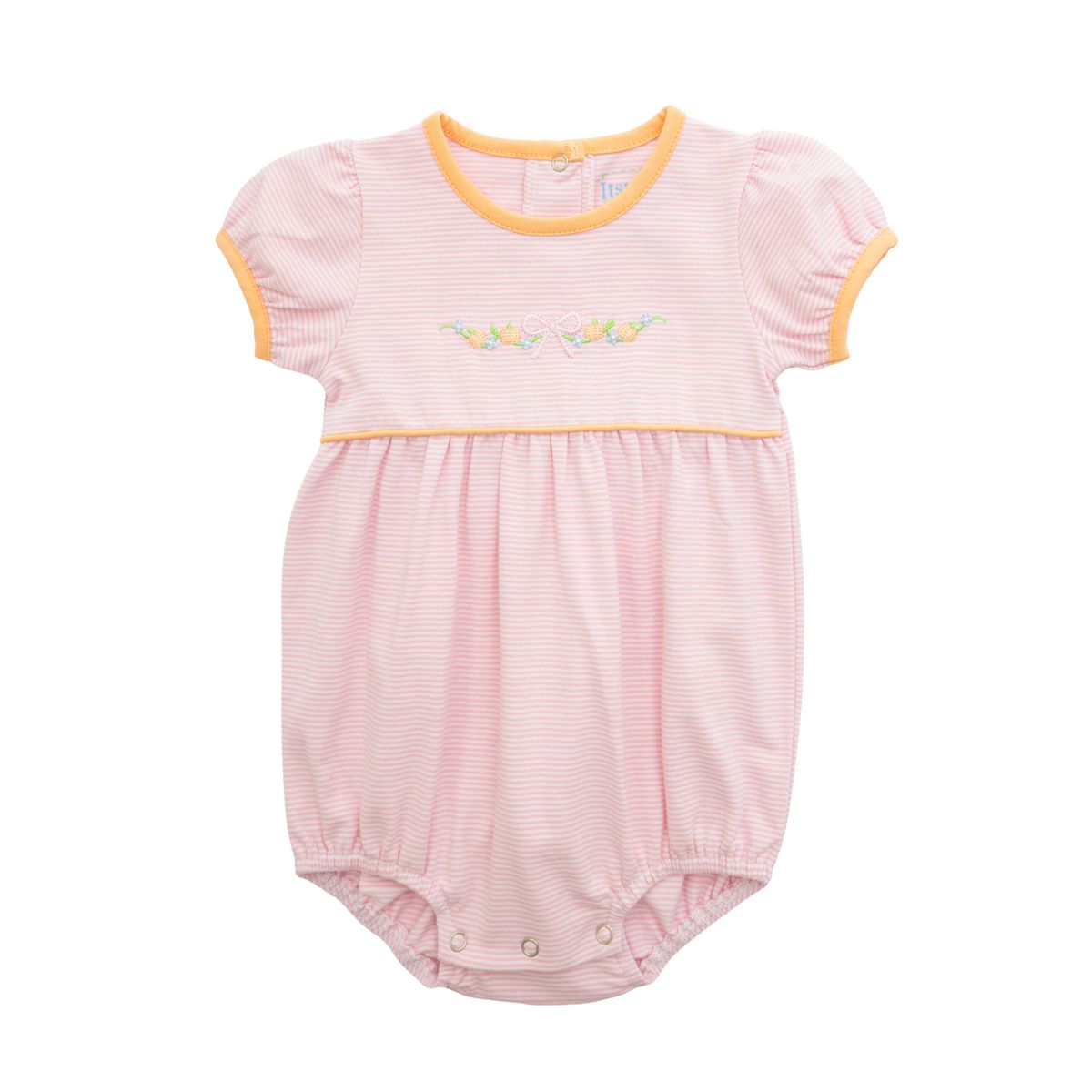 Itsy Bitsy Pink Stripe Pumpkin Bubble
