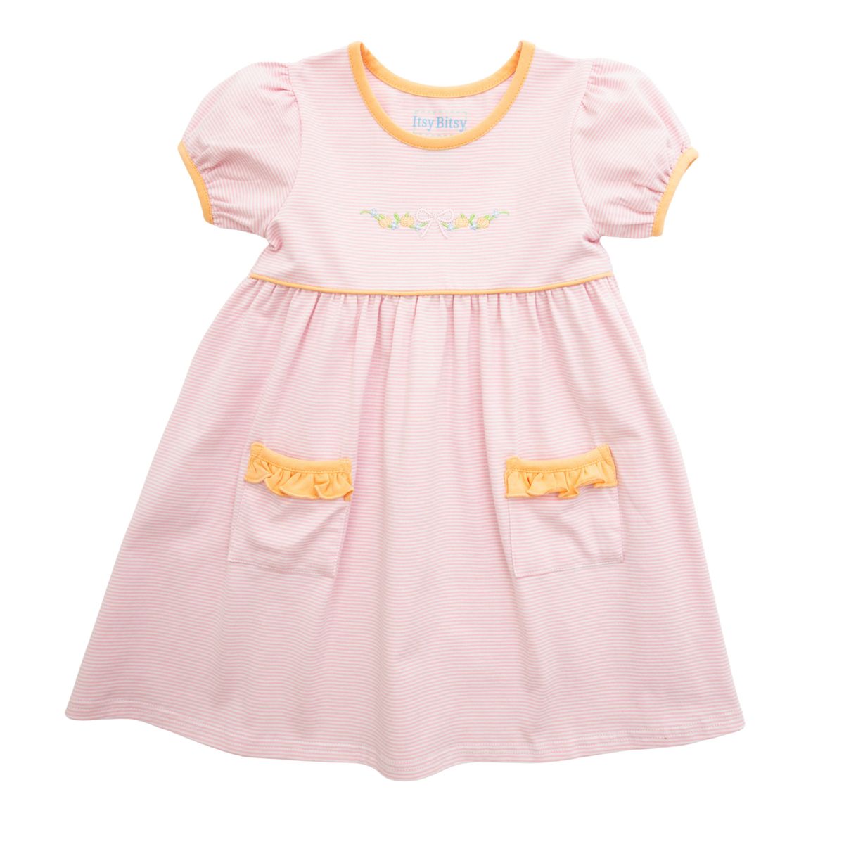 Itsy Bitsy Pink Stripe Pumpkin Dress