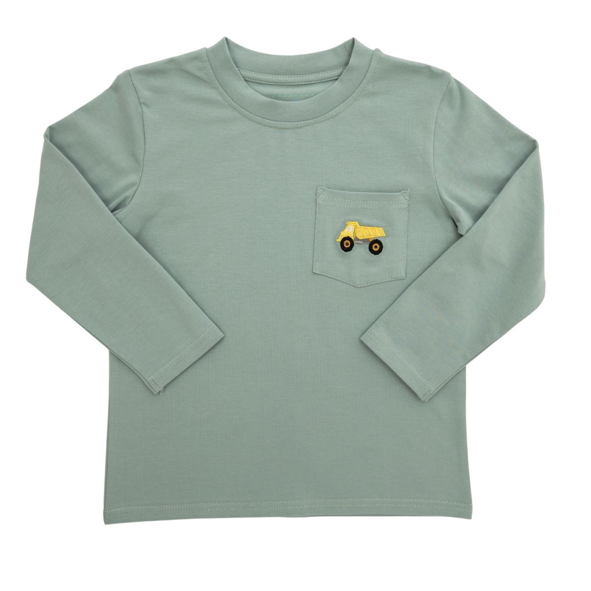 Itsy Bitsy Green Dump Truck Pocket L/S Tee