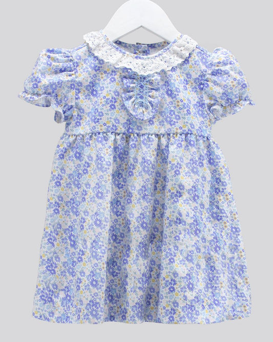 Flowers in Blues Elena Dress