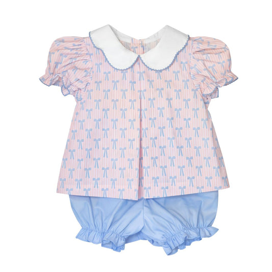 Isabelle Pleat Bloomer Set- Bows
