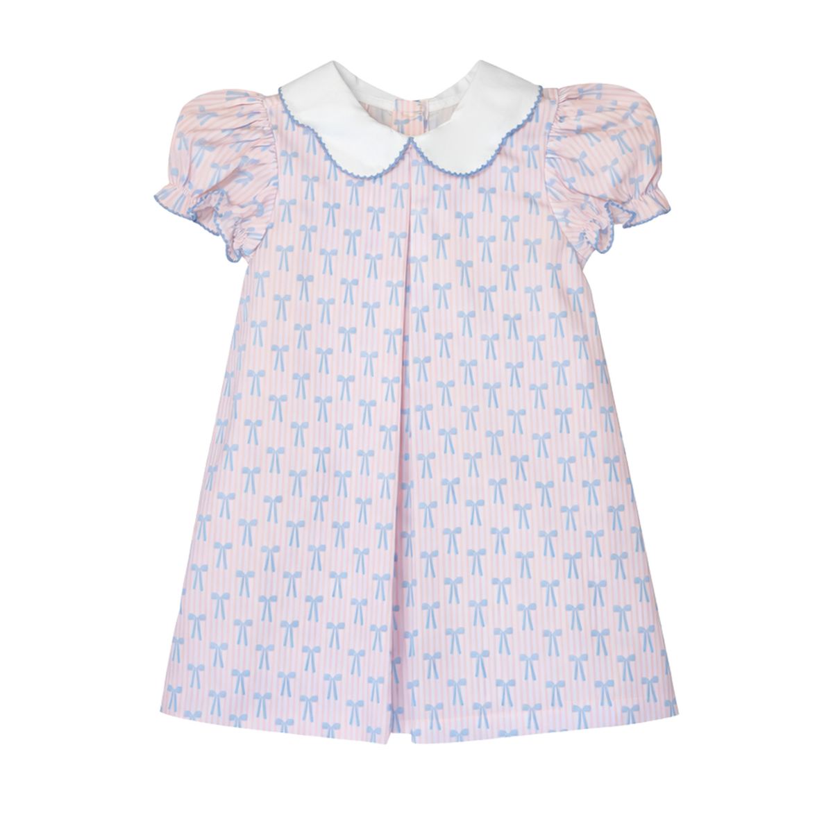 Isabelle Printed Bows Pleat Dress