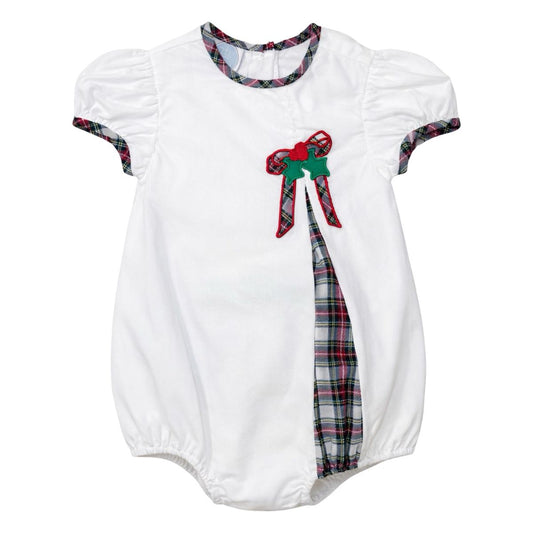 Dolly Pleat Corduroy Bubble-Christmas Tartan
