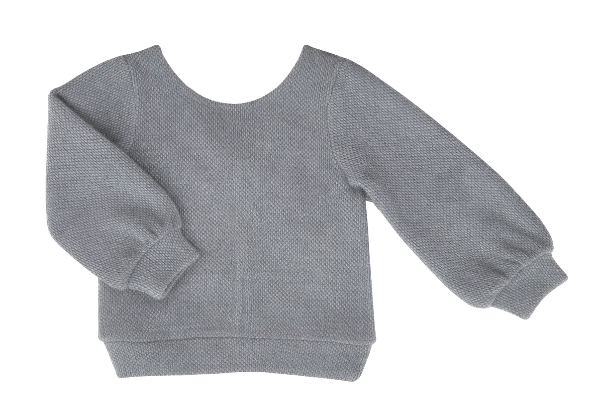 ML Kids Bow Back Sweater-Blue