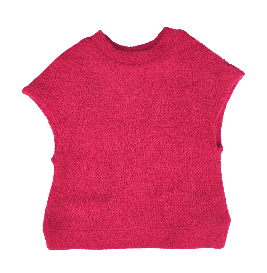 ML Kids Cap Sleeve Sweater-Hot Pink
