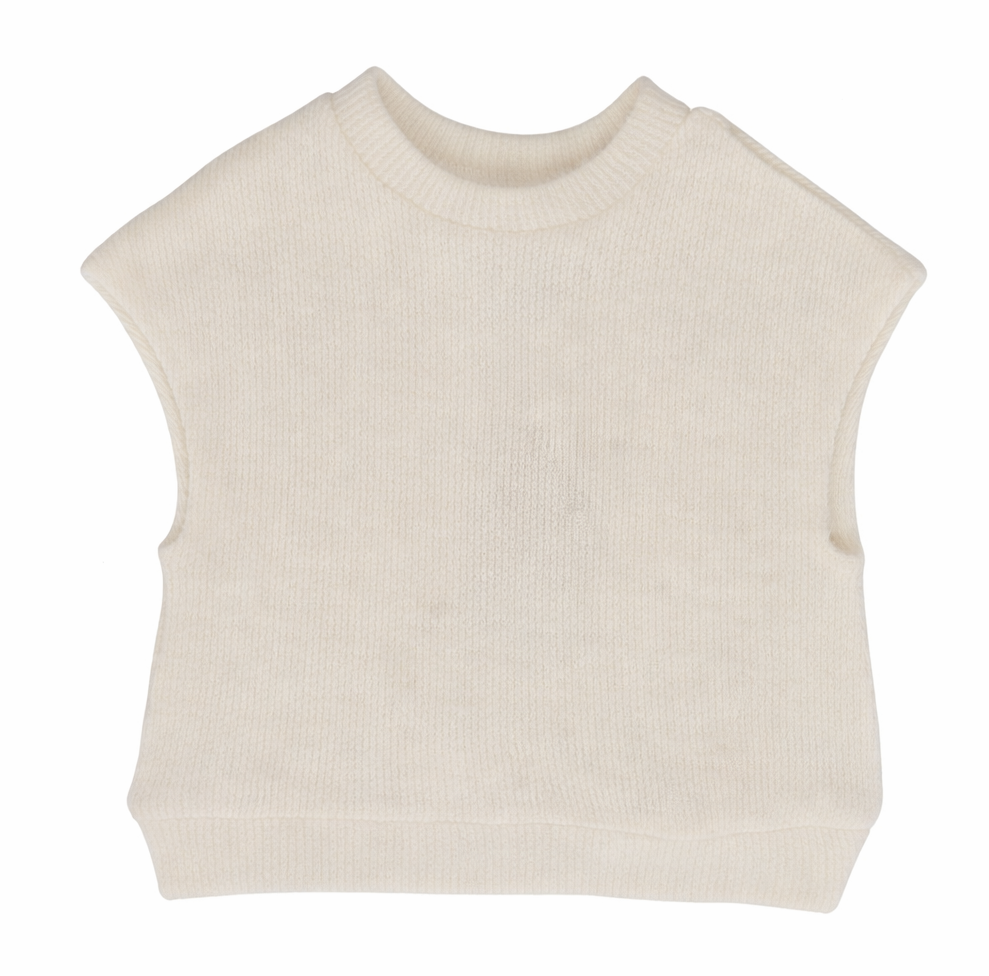 ML Kids Cap Sleeve Sweater-Ivory