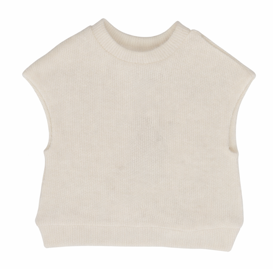 ML Kids Cap Sleeve Sweater-Ivory