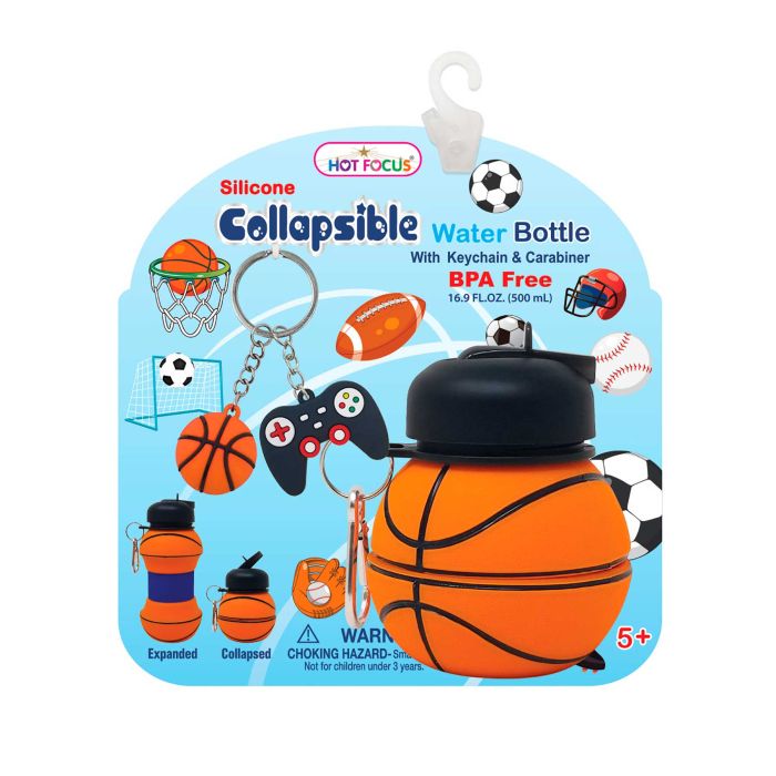 Collapsible Water Bottle-Basketball