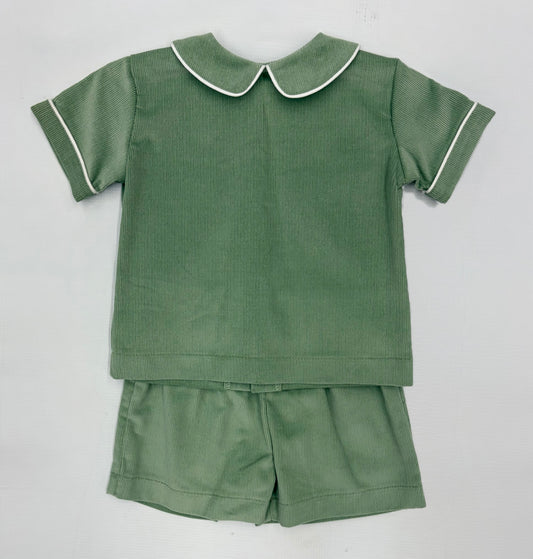 Funtasia Too Sage Green Corduroy Short Set