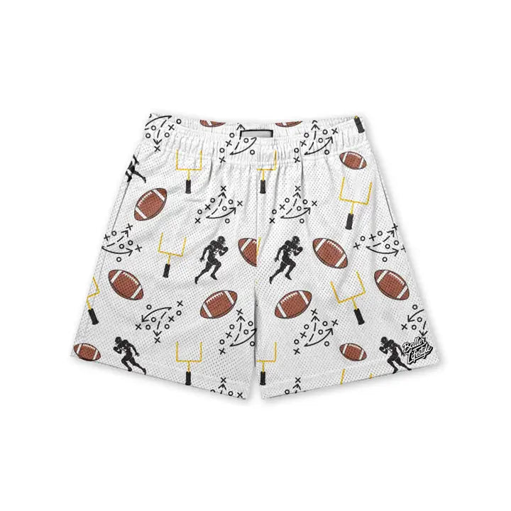 Baller Lifestyle Black/White Football Player Shorts
