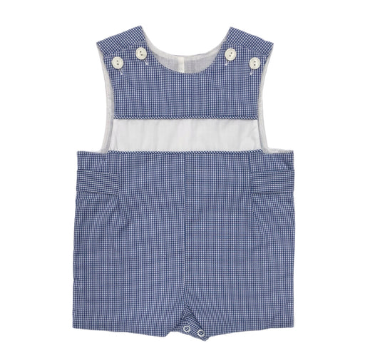 RN Peter Shortall w/Monogram Yoke-Royal Blue Gingham