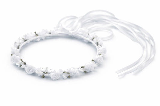 BajaBella Tiny White Flower Wreath