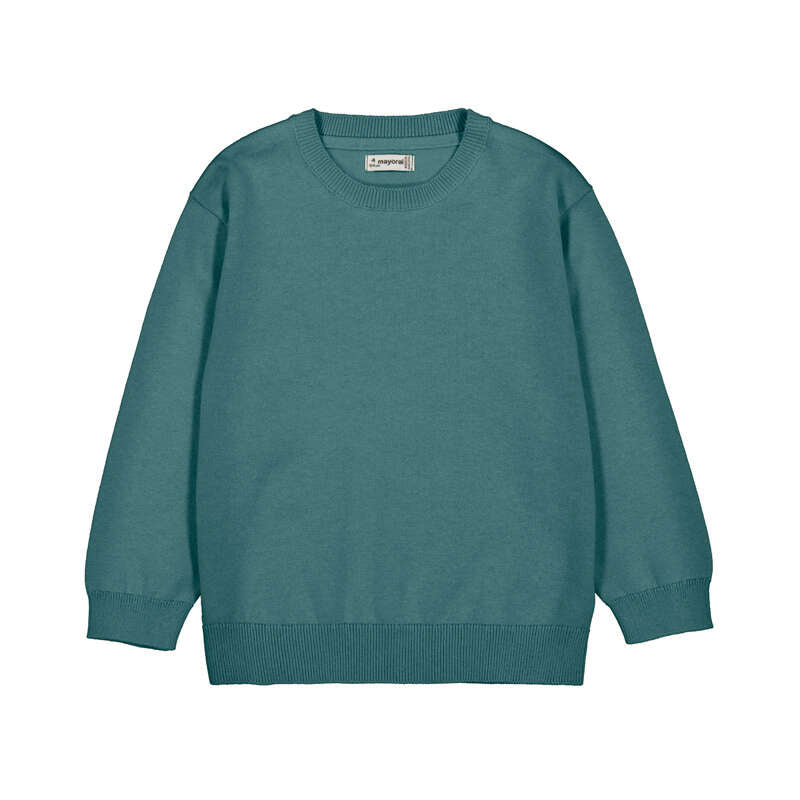 Mayoral Basic Crew Neck Sweater-Seaweed