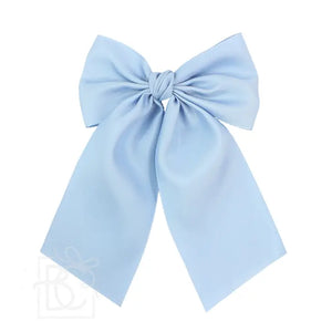 BC 4.5" French Blue Satin Euro Knot Bow w/ Tails