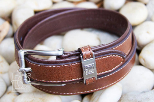 Beyond Creations Double Leather Belt-Brown/Lt. Brown