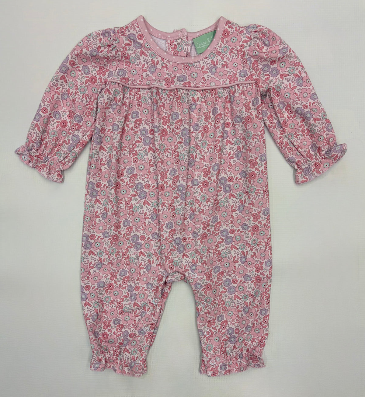 Mauve Floral Piped Chest Bubble