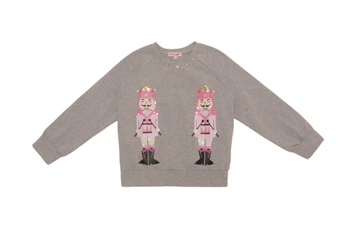 Haven Girl Nutcracker Sweatshirt-Grey