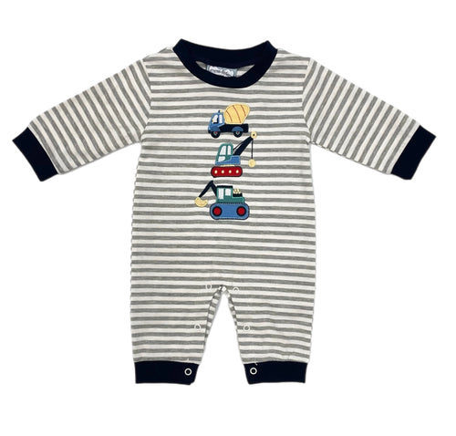Three Sisters Construction Boys Romper