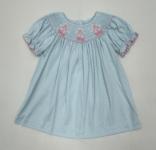 Ballet S/S Polka Dot Bishop Dress