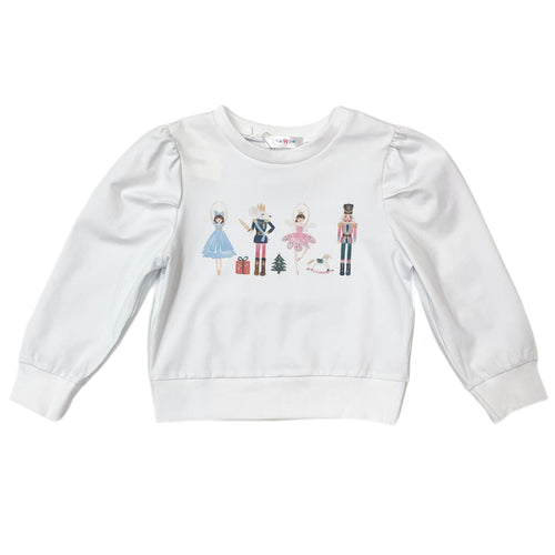 LuLu BeBe Nutcracker L/S Shirt-White