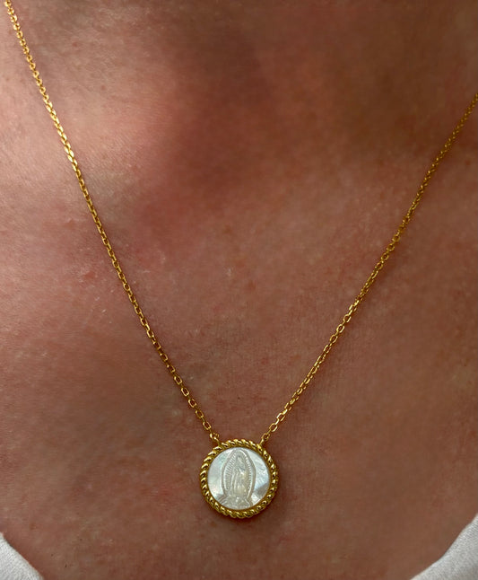 Our Lady of Guadalupe Gold Medallion Necklace