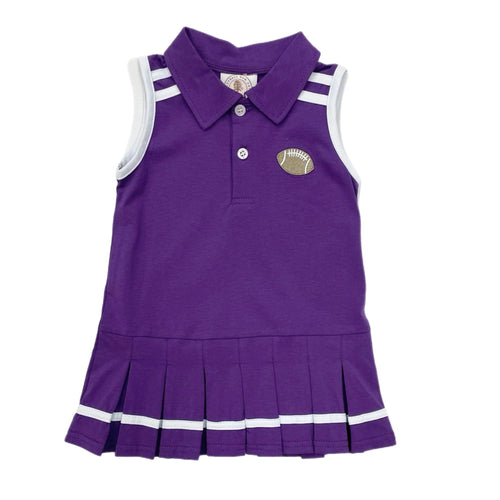 Cypress Row Purple Pleated Gameday Dress