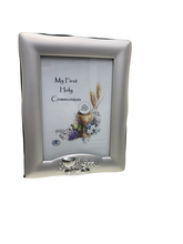 Silver Plated First Communion Photo Frame 3-1/2" x 5"