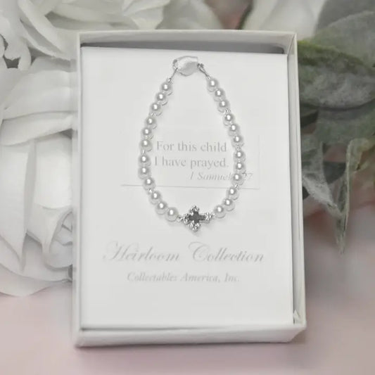 CA For This Child I Have Prayed Pearl Bracelet-5"