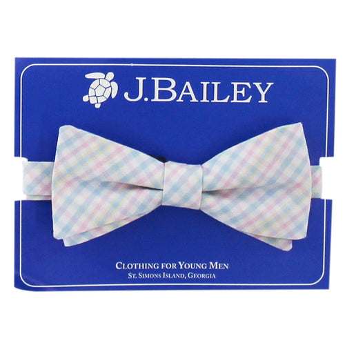 J. Bailey Primrose Blue/Pink Bow Tie