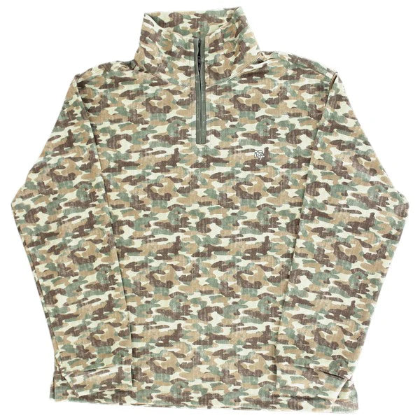 J Bailey Performance Half Zip- Camo