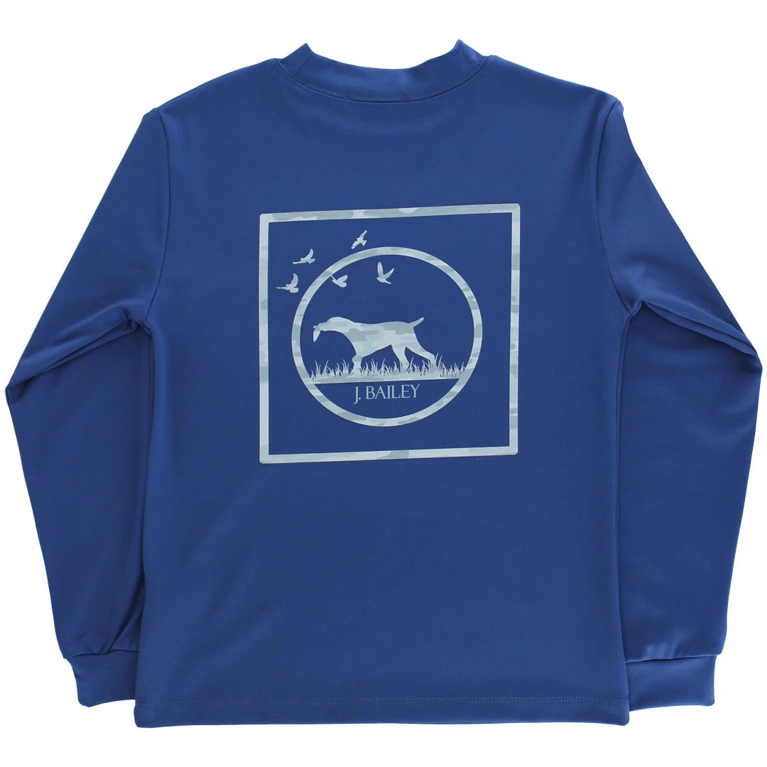 J Bailey L/S Performance Tee-Camo Dog