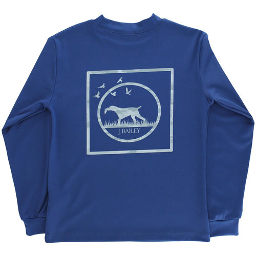 J Bailey L/S Performance Tee-Camo Dog